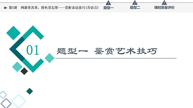 第2部分 专题2 第5讲 利器善其事,得鱼莫忘筌——赏析表达技巧(含语言)课件PPT第3页