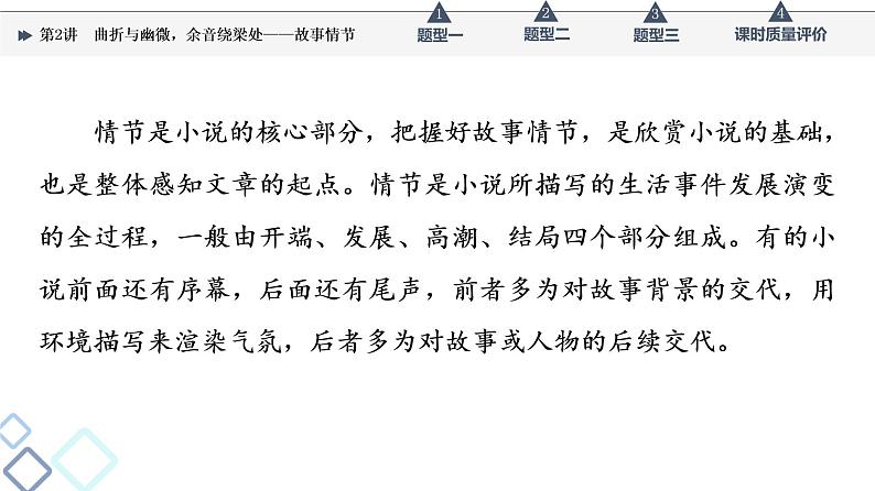 第2部分 专题1 第2讲 曲折与幽微,余音绕梁处——故事情节课件PPT第2页