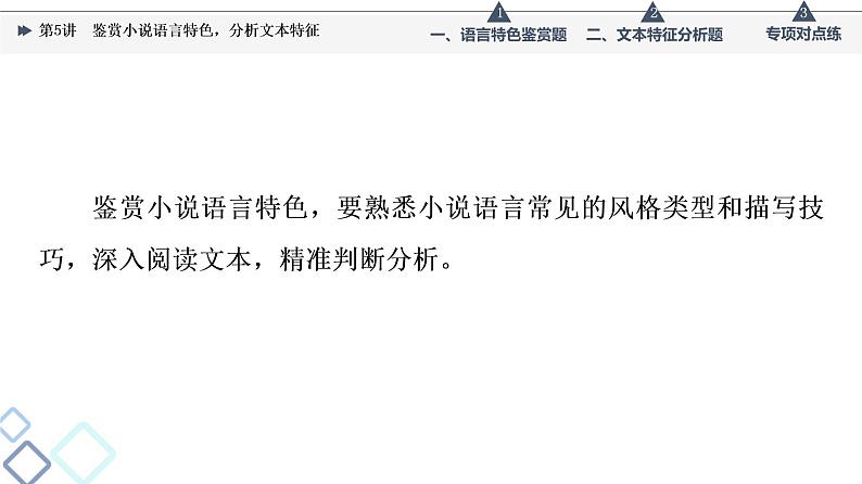 板块2 专题1 考题研析 第5讲 鉴赏小说语言特色,分析文本特征课件PPT04
