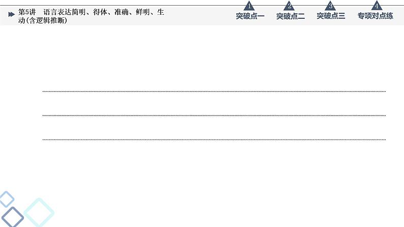 板块4 专题2 考题研析 第5讲 语言表达简明、得体、准确、鲜明、生动(含逻辑推断)课件PPT第6页