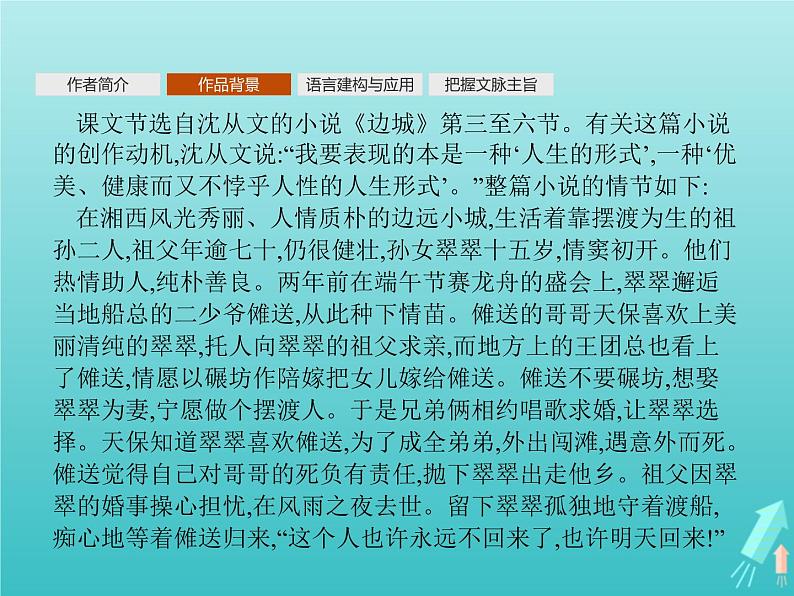 2021_2022学年高中语文第一单元3边城课件新人教版必修五04