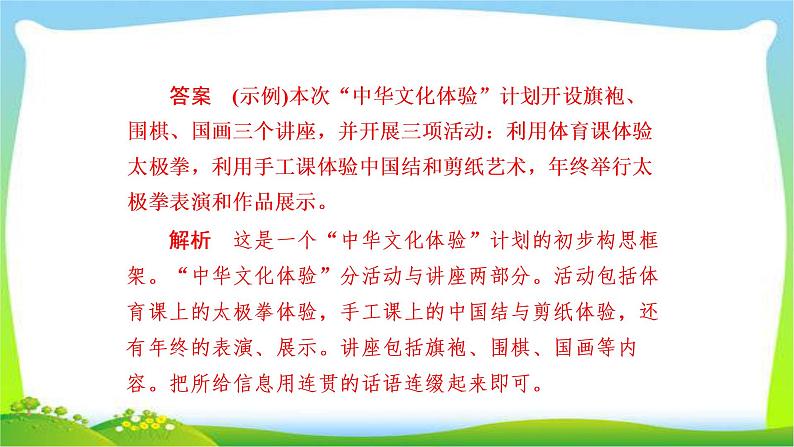 高考语文总复习专题六图文转换课件PPT06