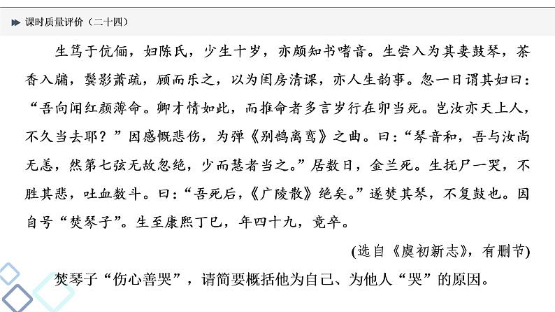 课时质量评价 24 天上千年艳,翻作九月黄——文言文阅读主观题课件PPT第6页