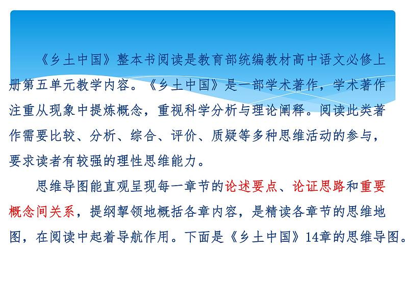 2022年高考语文总复习专题课件《乡土中国》整本书阅读思维导图课件第4页