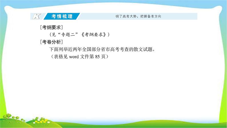 高考语文总复习专题三文学类文本阅读-散文课件PPT02
