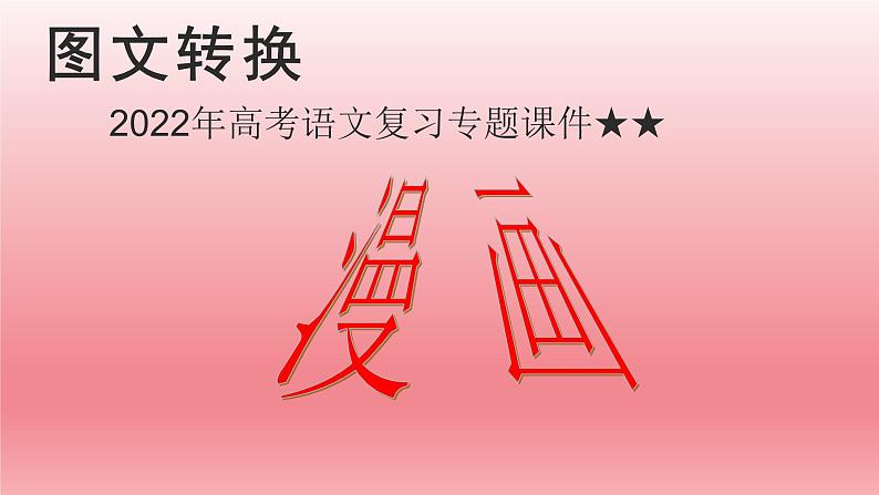 2022届高考语文复习专题:高考图文转换-漫画课件60张第1页