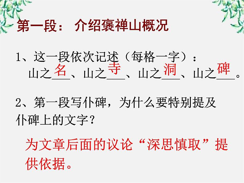 【年暑假礼包】高一语文精品课件:3.10《游褒禅山记》1(新人教版必修2)第8页