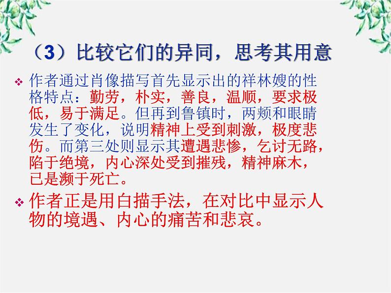 山东省沂水县第一中学高一语文:1.2 祝福 课件2(人教版必修3)27707