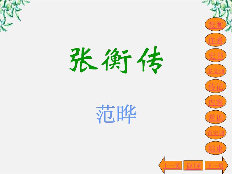 年高二语文暑期备课课件:4.13《张衡传》2(新人教版必修4)1556第2页