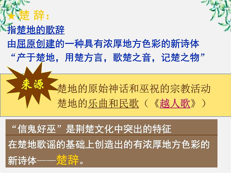 高二语文:第一单元 《湘夫人》课件(人教版选修《中国古代诗歌散文欣赏》)第3页