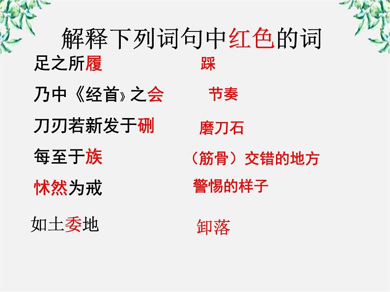 语文:4.2《庖丁解牛》课件(新人教版选修《中国古代诗歌散文欣赏》)第5页