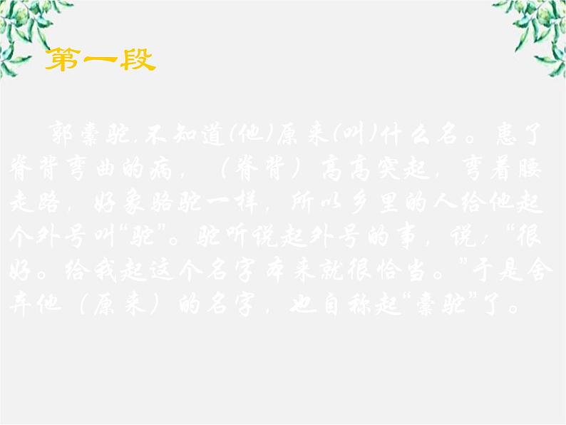 高中语文人教版选修大全:《种树郭橐驼传》课件第3页