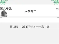 -年高中语文 第八单元 第16课《骆驼祥子》高妈课件 新人教版选修《中国小说欣赏》