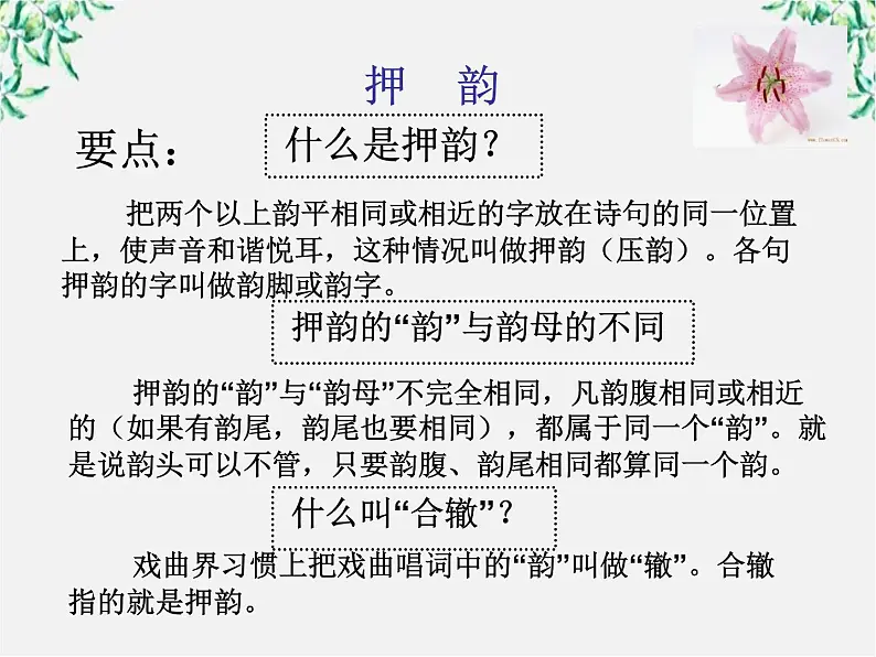 高中语文人教版选修大全：《声情并茂──押韵和平仄》课件04