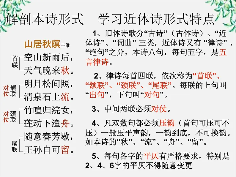 高中语文人教版选修大全：《声情并茂──押韵和平仄》课件05