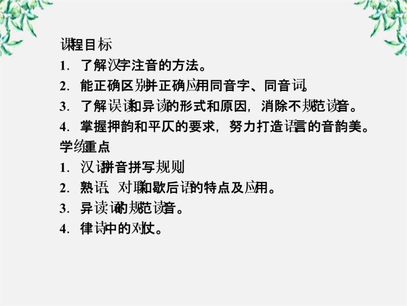 高中语文《语言文字应用》备课精选：2-1《字音档案—汉字的注音方法》课件 新人教版选修04