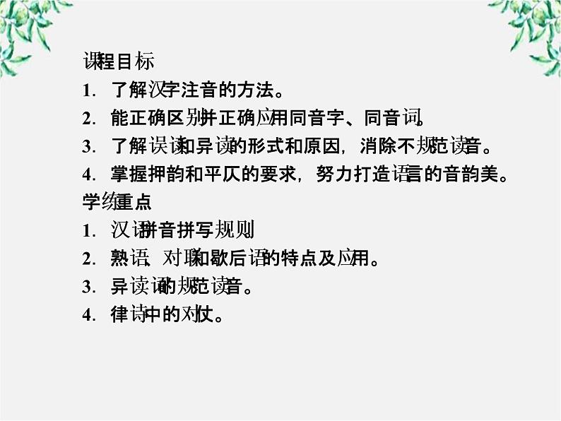 高中语文《语言文字应用》备课精选:2-1《字音档案—汉字的注音方法》课件 新人教版选修04