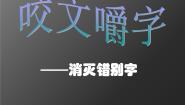 高中语文人教版 (新课标)选修第四节 咬文嚼字--消灭错别字集体备课ppt课件