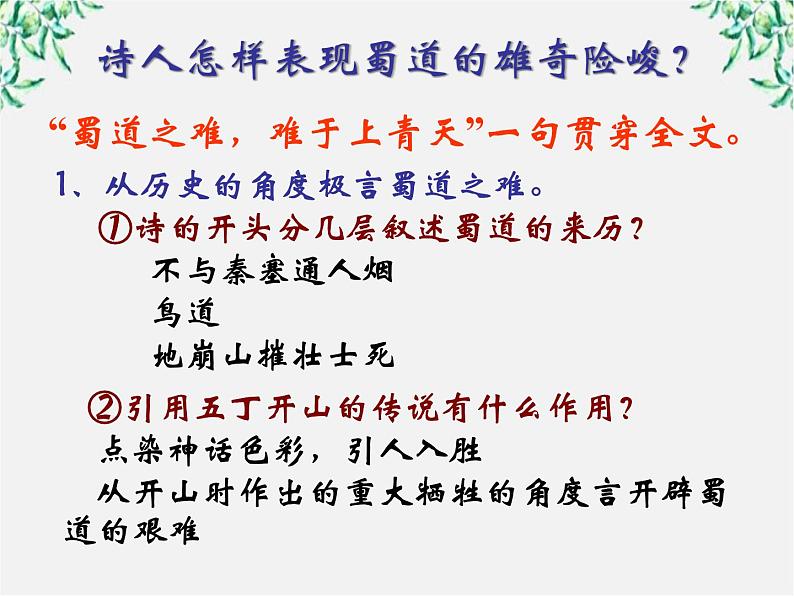 语文:2.4《蜀道难》课件(新人教版07版必修3)第7页