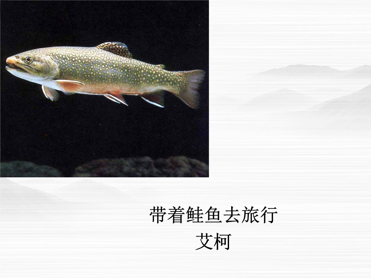 高中语文人教版 (新课标)选修2.带着鲑鱼去旅行教学ppt课件