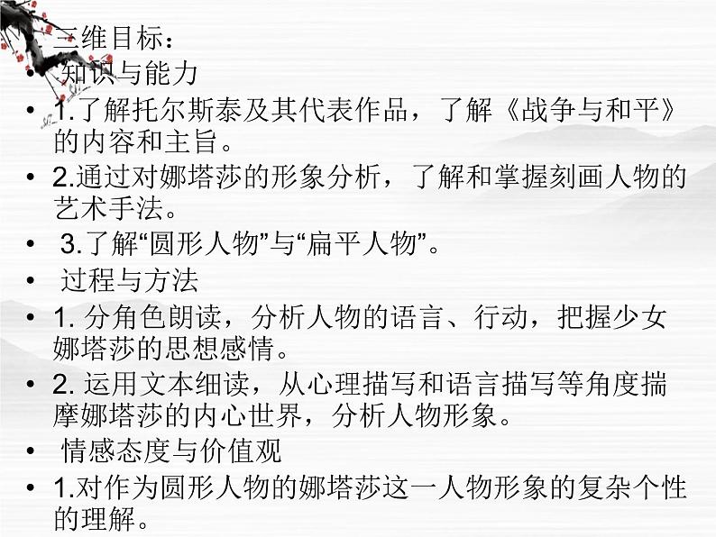 山东省沂水县第一中学高二语文选修外国小说《娜塔莎》课件(新人教版)第2页