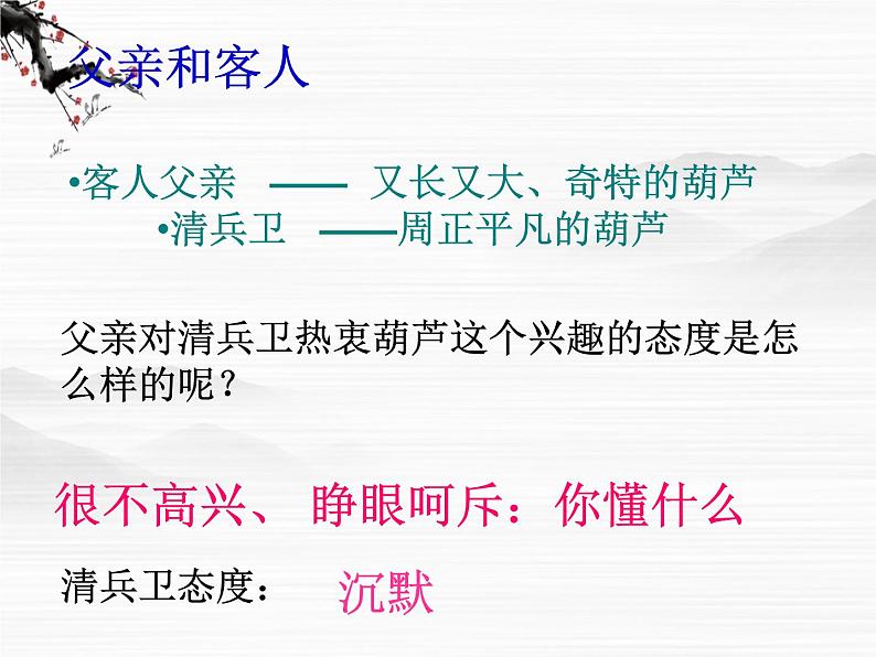 高中语文之《清兵卫与葫芦》4(人教版选修)课件PPT06
