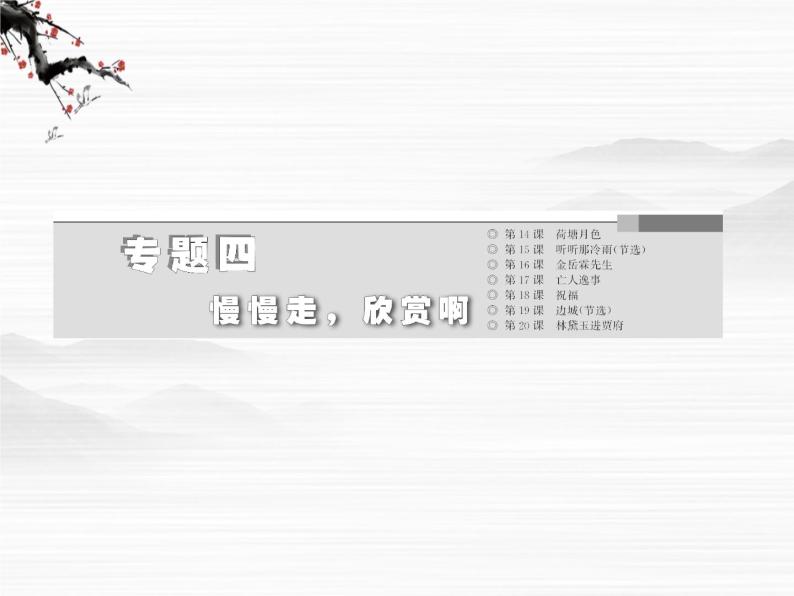 届高一（苏教版）必修二课件：专题四 第18课《祝福》100902