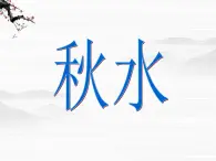 江苏省宿迁市马陵中学高一语文《秋水》课件 苏教版必修3