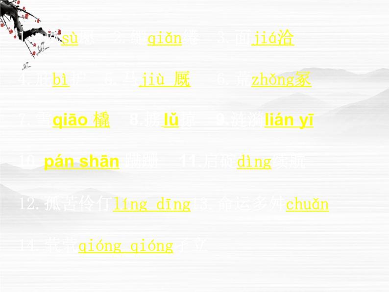 语文:必修三字词总复习课件(苏教版必修3)04