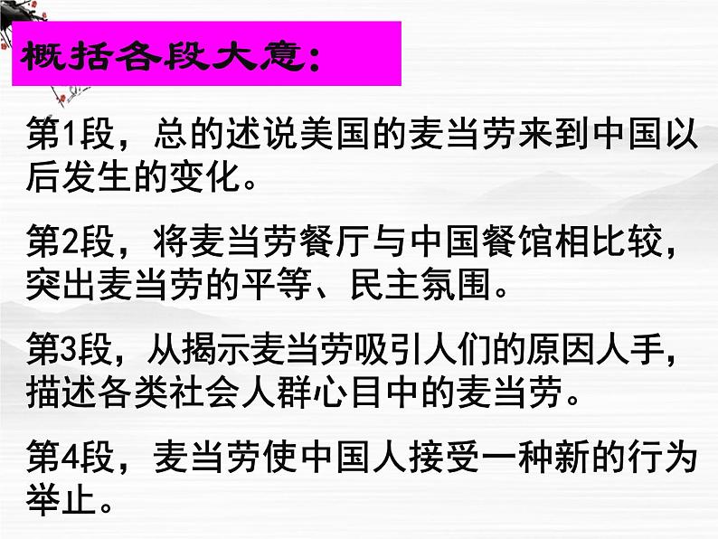 《麦当劳中的中国文化表达》课件4(28张PPT)(苏教版必修3)07