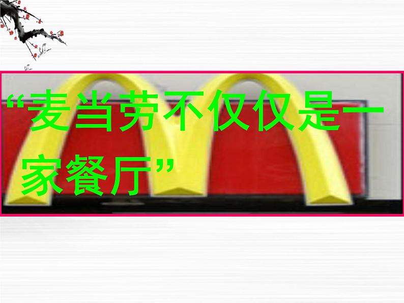 《麦当劳中的中国文化表达》课件1(45张PPT)(苏教版必修3)08