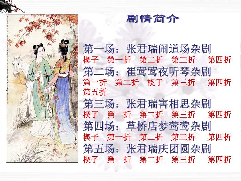 届高二语文同步备课课件:2.2.1《长亭送别》(苏教版必修5)3120第8页