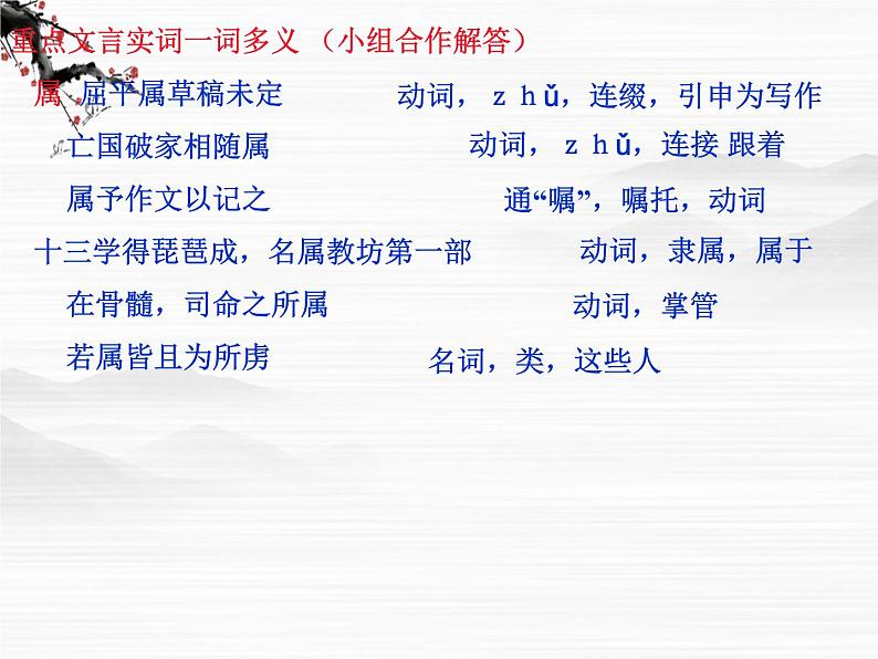 山东潍坊届高二语文同步课件:4.3《屈原列传》(苏教版选修《史记选读》)345308