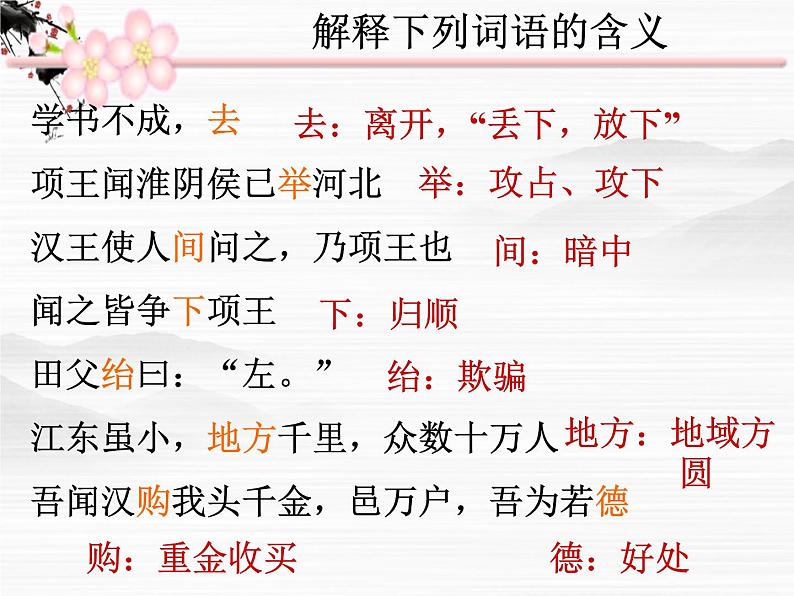 (安徽专用)高中语文:《项羽本纪》课件3 (苏教版选修《史记》选读)第2页