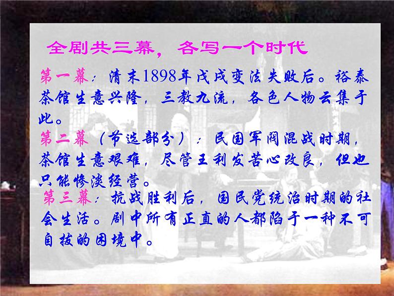 高中语文苏教版选修:《茶馆》ppt课件6第6页