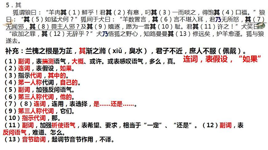 高考語(yǔ)文復(fù)習(xí)之文言文虛詞課件PPT第5頁(yè)