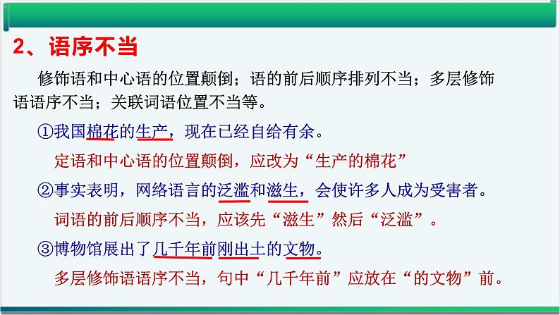 2022届高考语文一轮复习专项:病句类型及病句修改课件40张第6页