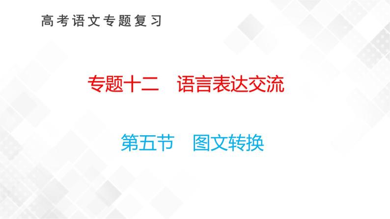 新高考语文二轮专题复习 专题十二　语言表达交流   课件+练习01