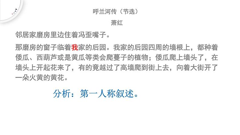 2022届高考语文复习:小说叙述视角考点透析 课件第3页