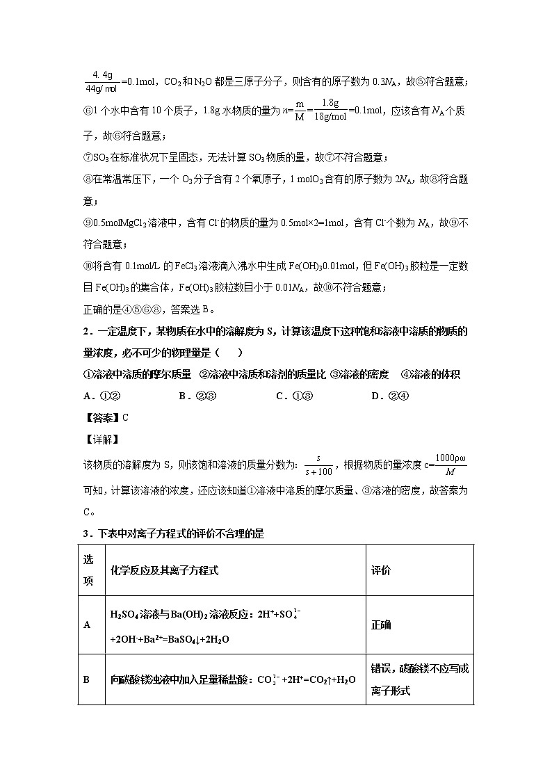2021-2022学年河南省南阳市第一中学校高一上学期第二次月考化学试题 解析版第2页