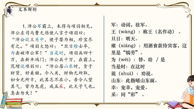 人教统编版语文必修 下册——3. 鸿门宴课件PPT第6页