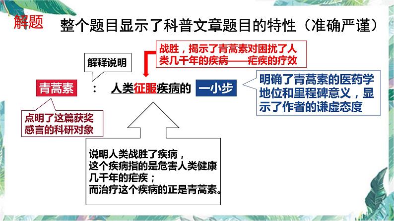 7.《青蒿素:人类征服疾病的一小步》《一名物理学家的教育历程》群文阅读课件25张2021-2022学年高中语文统编版必修下册第6页