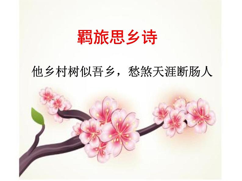 2022届高考语文二轮专题复习:羁旅思乡诗课件27张第1页