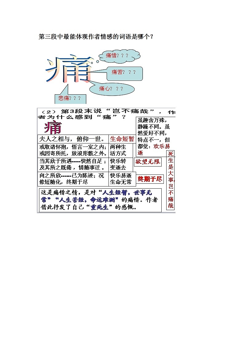人教部编版高中语文选择性必修下册10.1兰亭集序 教案第3页