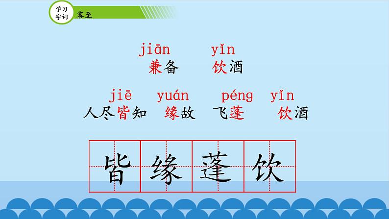 人教部编版高中语文选择性必修下册古诗词诵读——客至 课件第4页