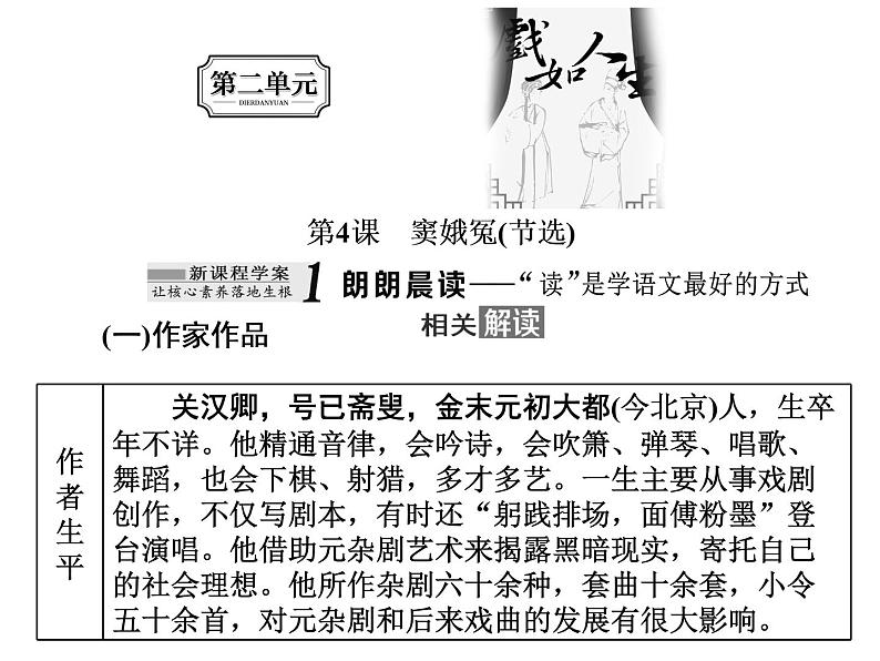 统编版高中语文必修下册----4 窦娥冤(节选)课件PPT第1页