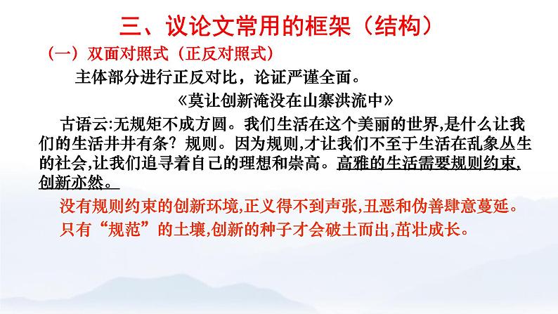 10 议论文的基本结构-2022年高考作文议论文写作精讲精练第3页