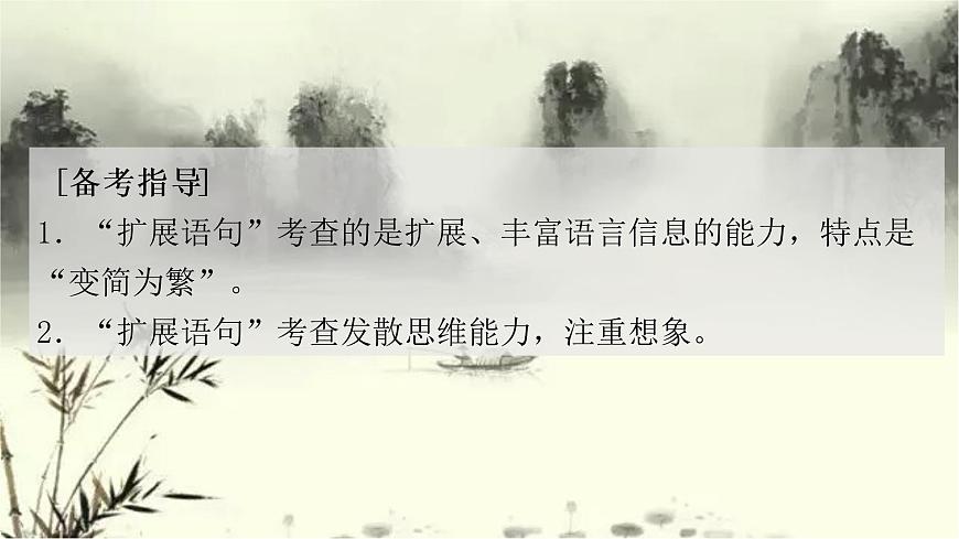 2023屆高考復(fù)習(xí)：語(yǔ)言文字運(yùn)用之?dāng)U展語(yǔ)句 課件22張第2頁(yè)