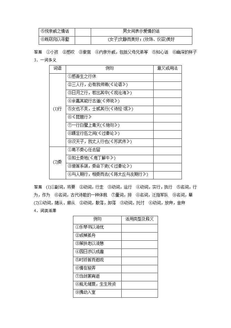 选择性必修下册Ⅰ 课文4 归去来兮辞并序-2022新高考语文【步步高】新教材文言文点线面(统编版word)第3页