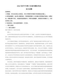 2022年山东省济宁市高三三模语文试题含答案